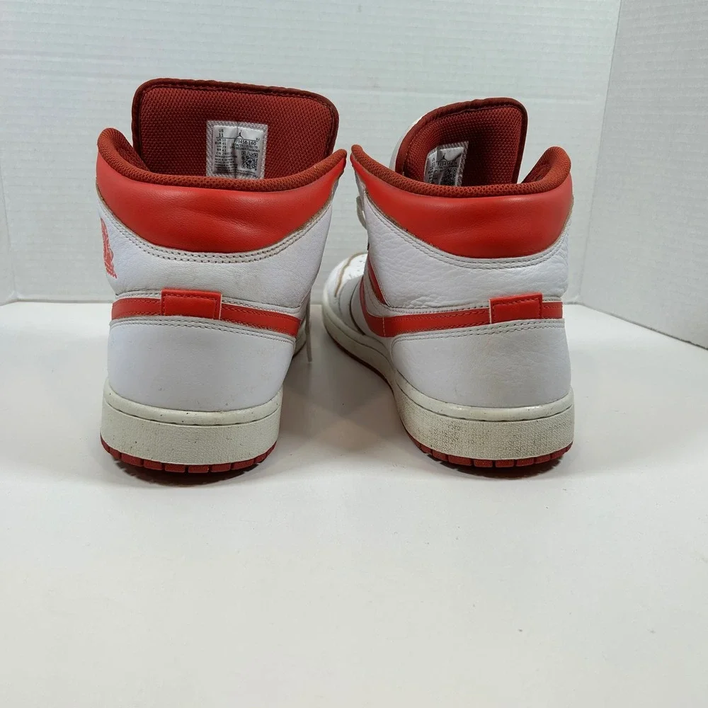Nike Shoes Mens 11 White Air Jordan 1 Mid SE  Lobster Dune Red FJ3458-160
